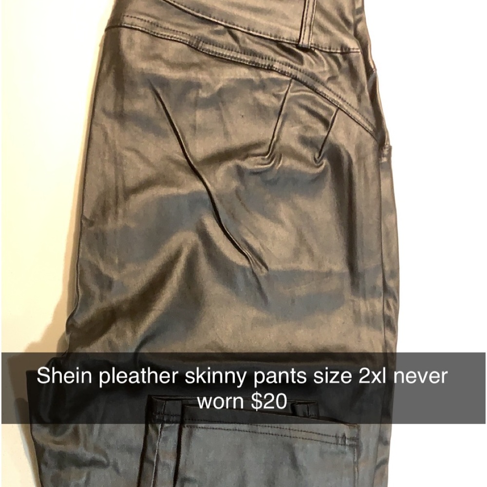 Pleather skinny pants
